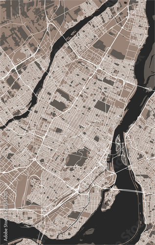 map of the city of Montreal , Canada