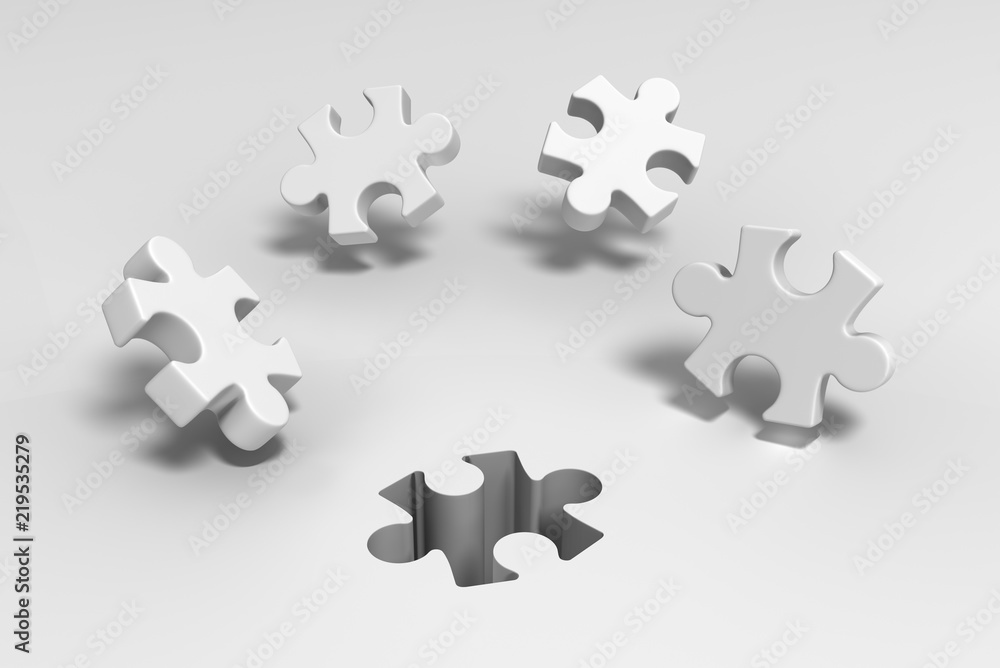Jigsaw Puzzle Piece Hole Four Jigsaw Puzzle Piece Hole Four