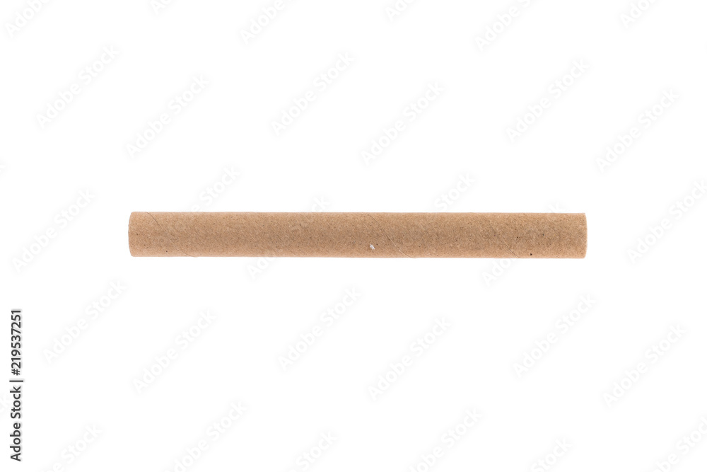 brown paper core isolated on white background with clipping path brown paper core isolated on white background with clipping path