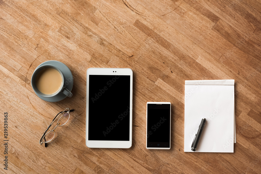 smartphone on desk smartphone on desk
