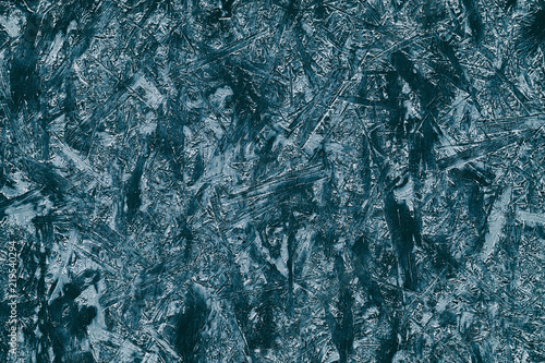 Blue OSB texture as frost surface - dark grunge background