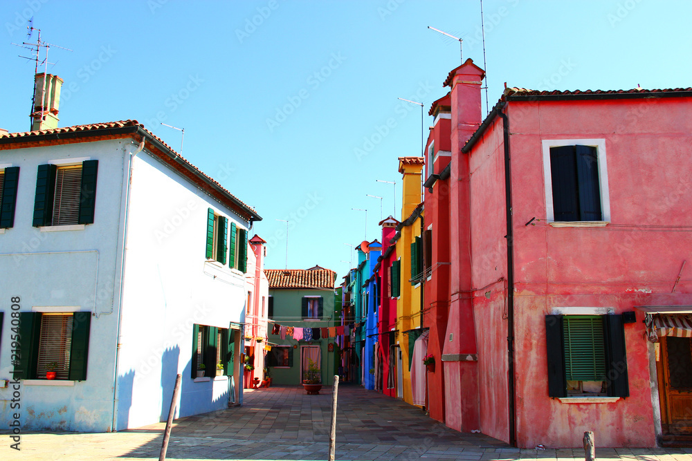 Streets of Burano, Italy