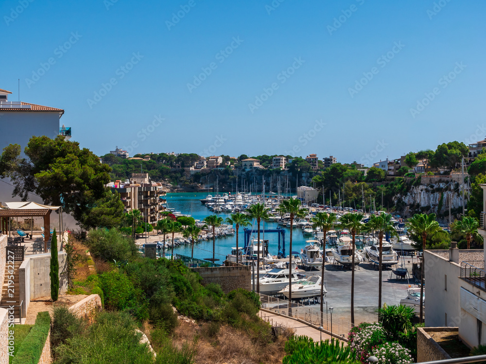 Beach harbor and houses of Porto Cristo Mallorca Stock Photo Adobe Stock