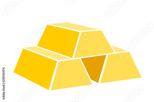 Gold bullion as valuable precious metal for saving and investent. Commodity and tangible physical material as value