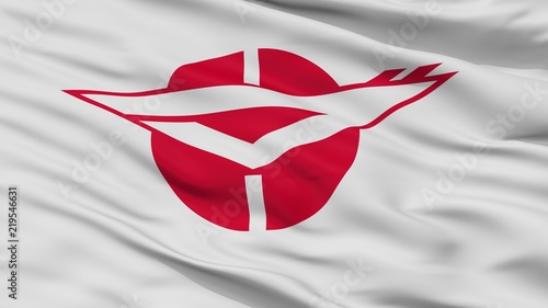 Zama City Flag, Country Japan, Kanagawa Prefecture, Closeup View photo