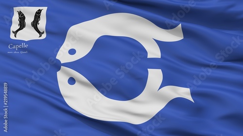 Capelle Aan Den Ijssel City Flag, Country Netherlands, Closeup View photo