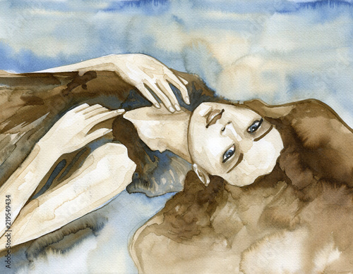 Woman watercolors.