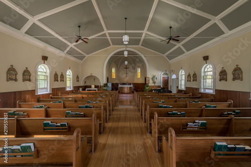 Interior of St. Michael's Catholic Church of Baddeck, Nova Scotia