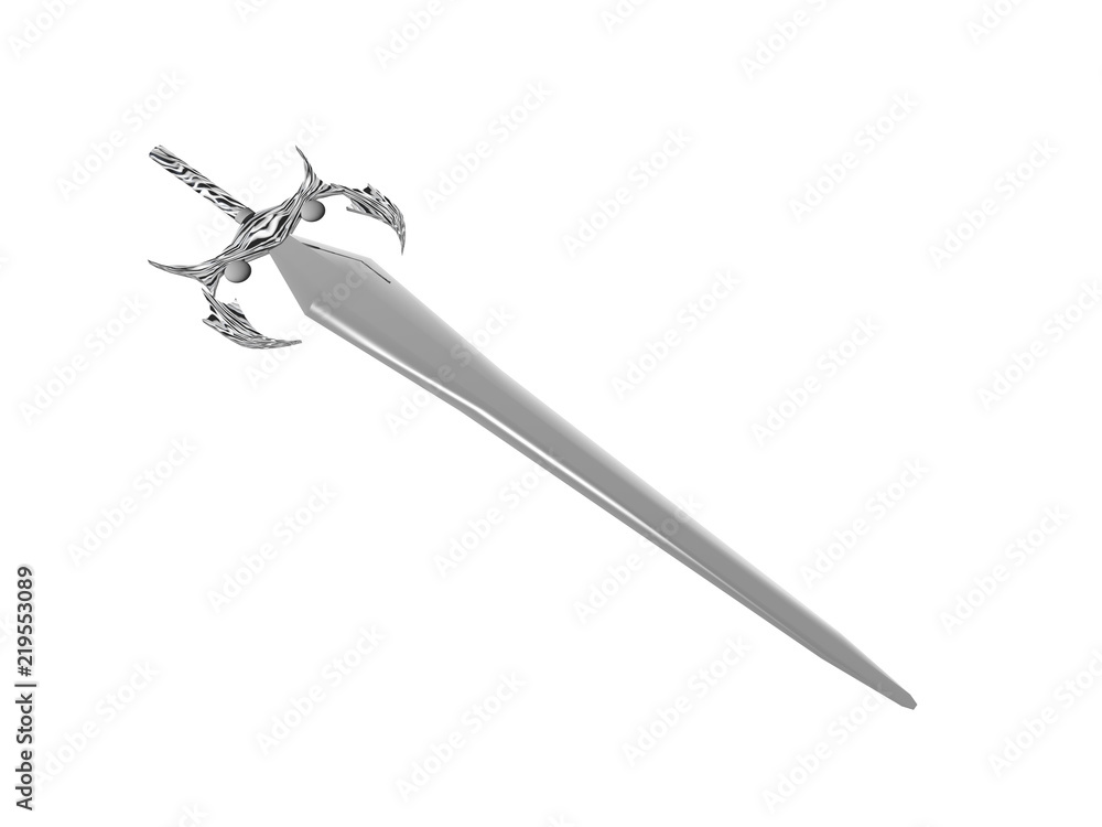 Silbernes Schwert Stock Illustration | Adobe Stock