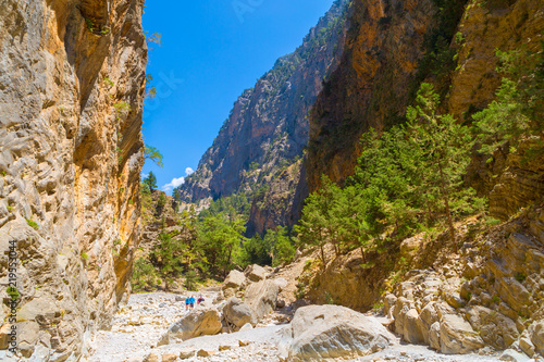 Passage of famous Samaria Gorge, Crete, Greece photo