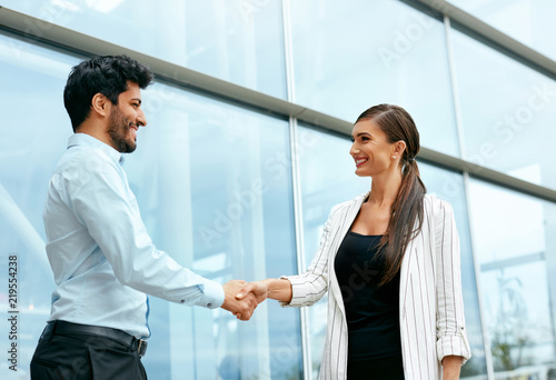 Business People Meeting At Work Near Office Bulding