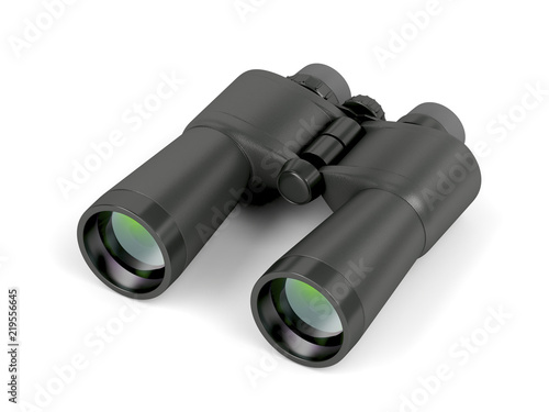 Binoculars on white background