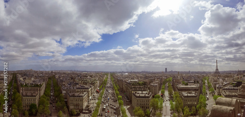 Paris skyline from the arc