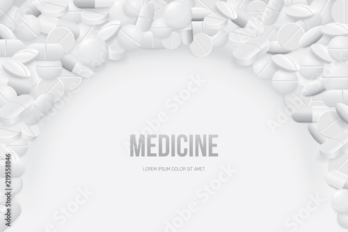 Vector of background design with medicines concept.
