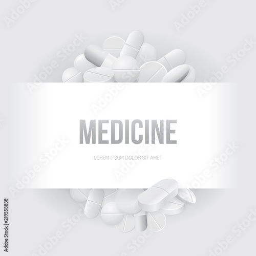 Vector of background design with medicines concept.