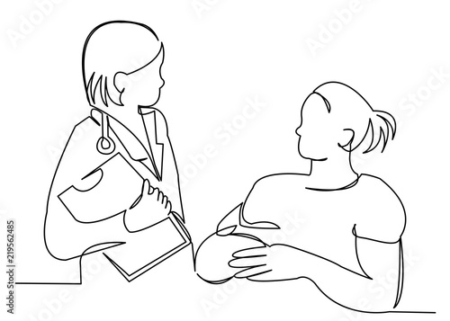pregnant woman at a doctors appointment