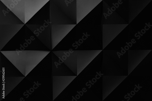 Composition with black geometric shapes  abstract background