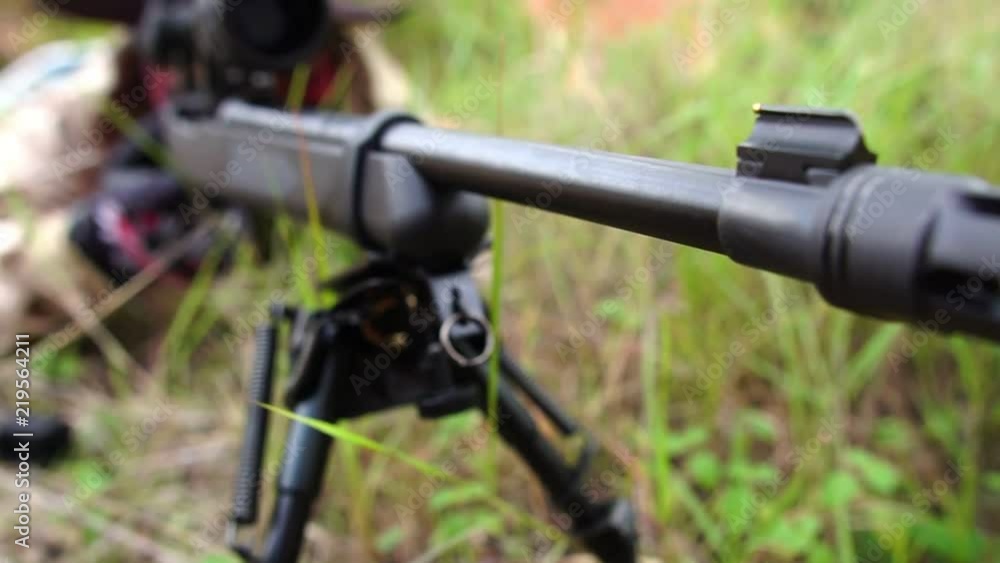 Sniper-shoot target by looking through the Scope Sniper-shoot target by looking through the Scope