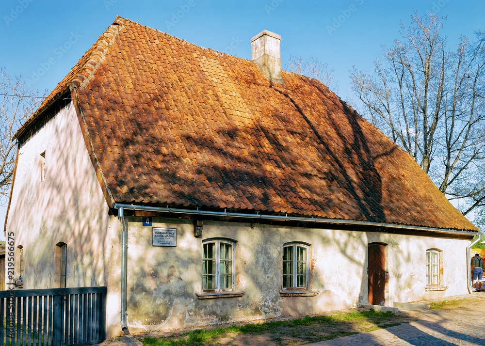 Fototapeta premium House architecture in Kuldiga in Western Latvia Europe