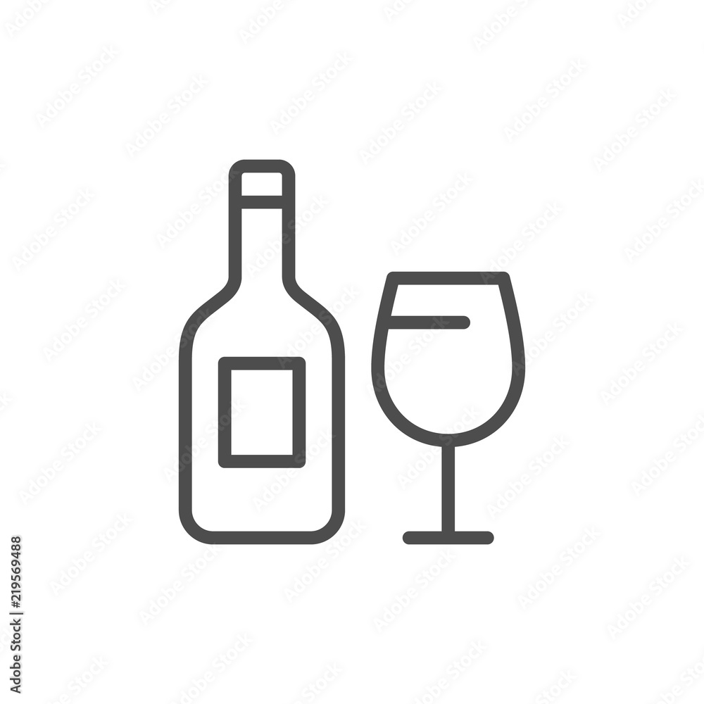 Alcohol drink line icon Alcohol drink line icon