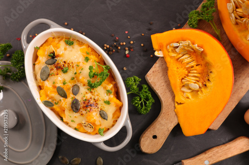 Photos pumpkin gratin with cheese