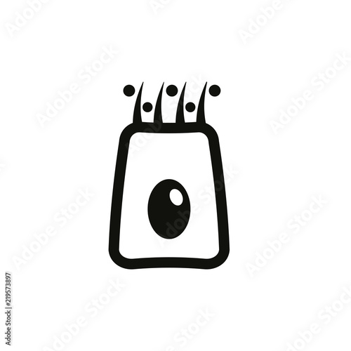 Mucociliary Transport System icon, vector medical illustration