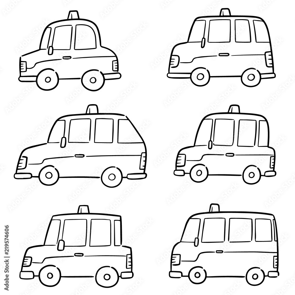 vector set of taxi