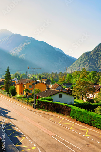 Driveway in Aurigeno in Ticino Switzerland CH