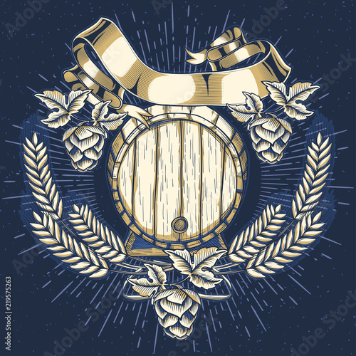Beer decorative emblem