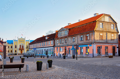 Town Hall at Central Square in Kuldiga Latvia photo