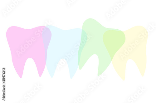 Colorful dental clinic logo