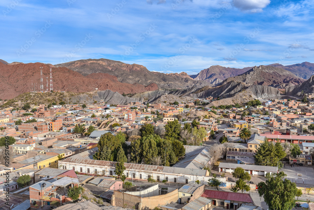 Panoramic views from over the city of Tupiza, Bolivia