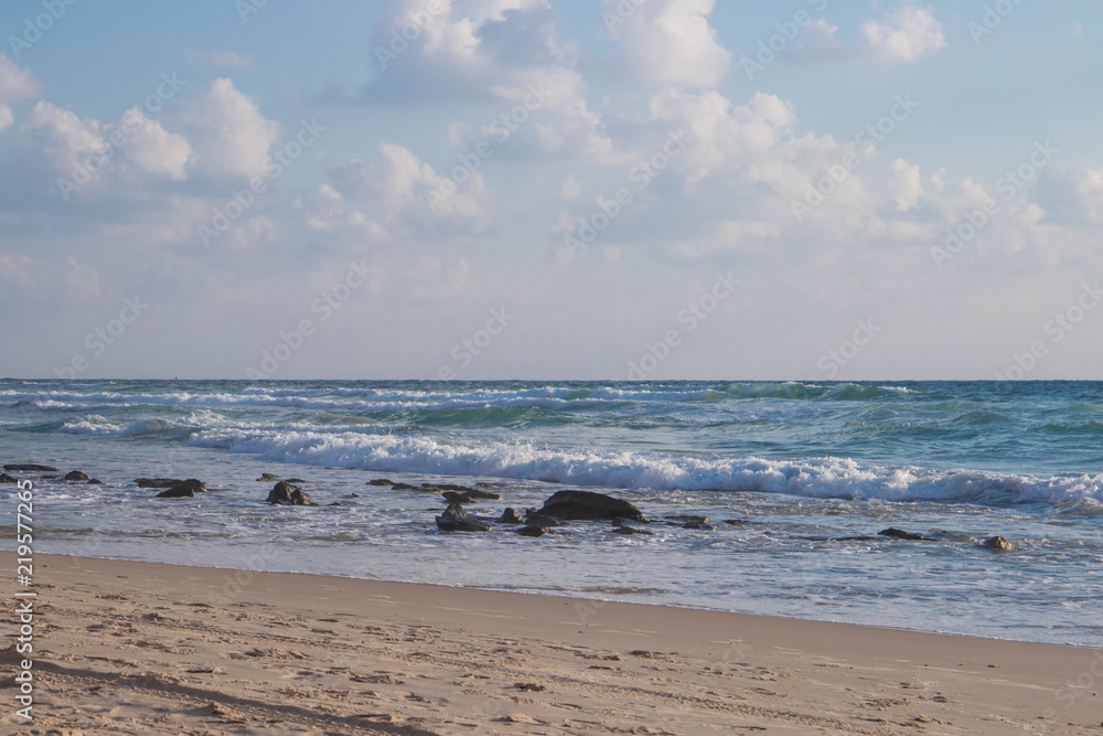 Fototapeta premium Seascape with clouds