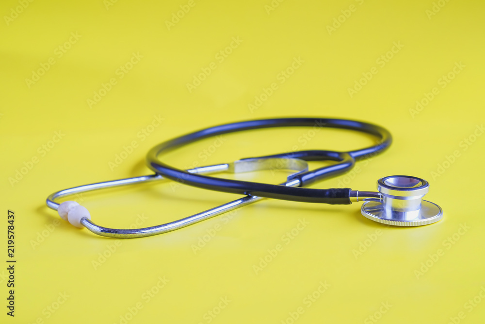 Stethoscope on color background. Stethoscope on color background.