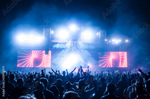Konstfotografi Crowd at electronic music festival