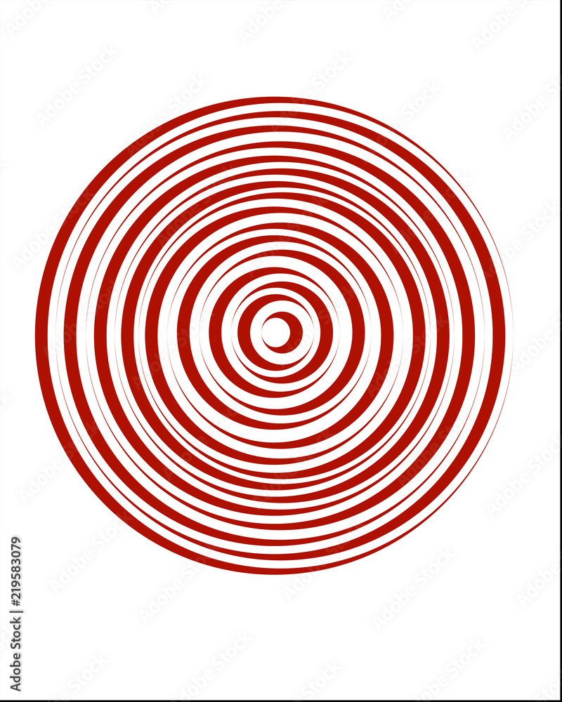 red contour circle red contour circle