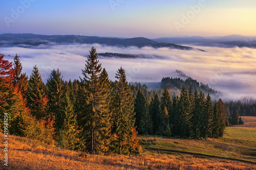 October in Karpaty mountains