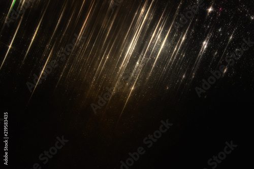 glitter vintage lights background. black and gold. de-focused. © tomertu