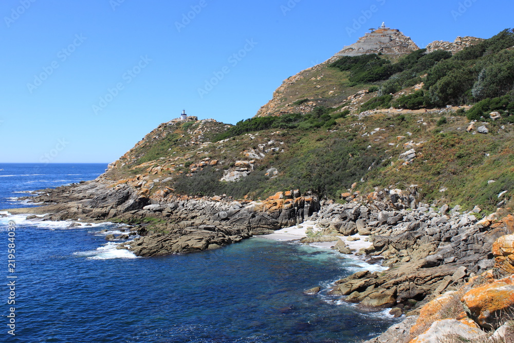 Faro da Porta and Faro de Cies. Galizia, Spain