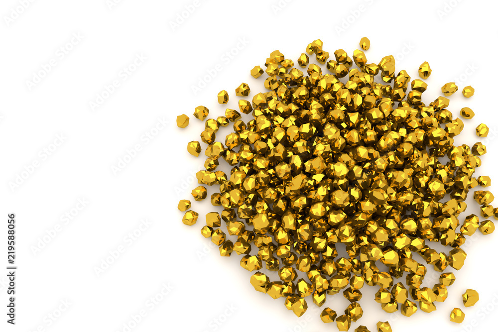 Bunch or pile of gold, modern style background isolated on white. Decoration, design, backdrop & graphic. Bunch or pile of gold, modern style background isolated on white. Decoration, design, backdrop & graphic.