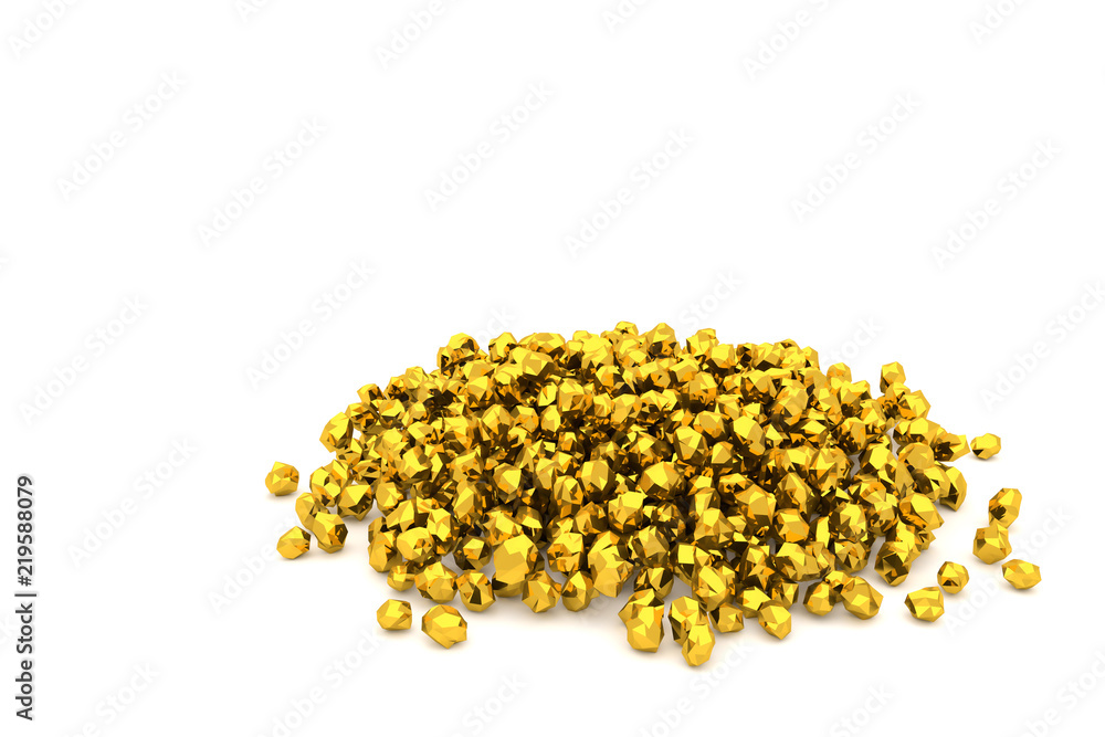 Bunch or pile of gold, modern style background isolated on white. Earnings, backdrop, design & repeat. Bunch or pile of gold, modern style background isolated on white. Earnings, backdrop, design & repeat.