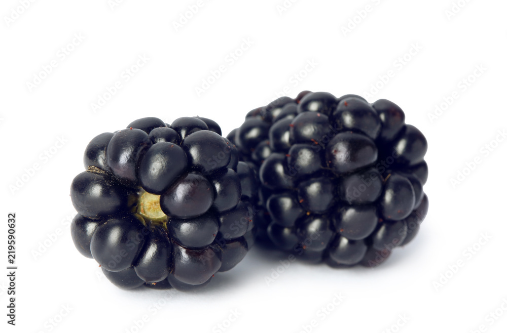 Fresh ripe juicy blackberries on white background Fresh ripe juicy blackberries on white background