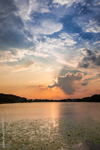 Calm sunset at the summer l...