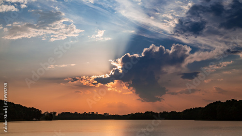 Amazing sunset at the summe...