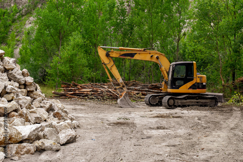 scraper in the quarry