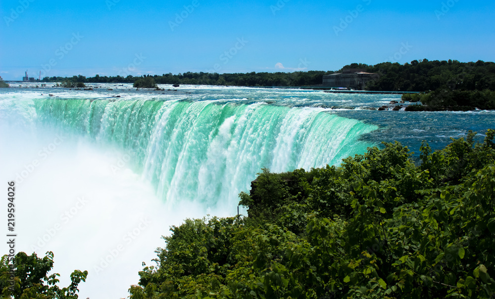 Fototapeta premium Canada, niagara falls, nature, blue sky, sunshine