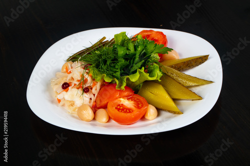 Pickled vegetables plate