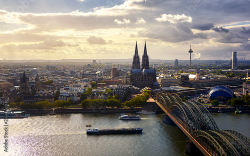 Cologne Cathedral Koelner Dom seen from the top of Cologne Koeln Triangle building photo