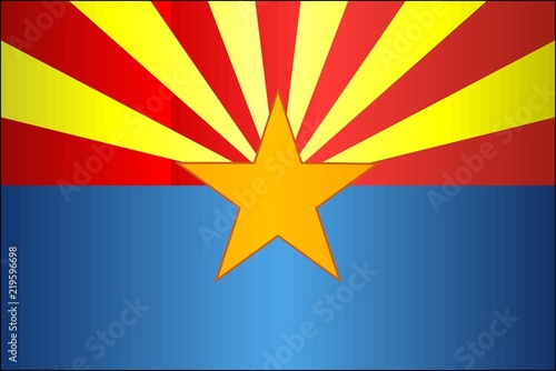Grunge flag of Arizona - illustration, 
The flag of the state of Arizona