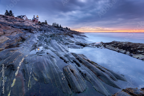 Pemaquid Point lighthouse, Maine, USA photo